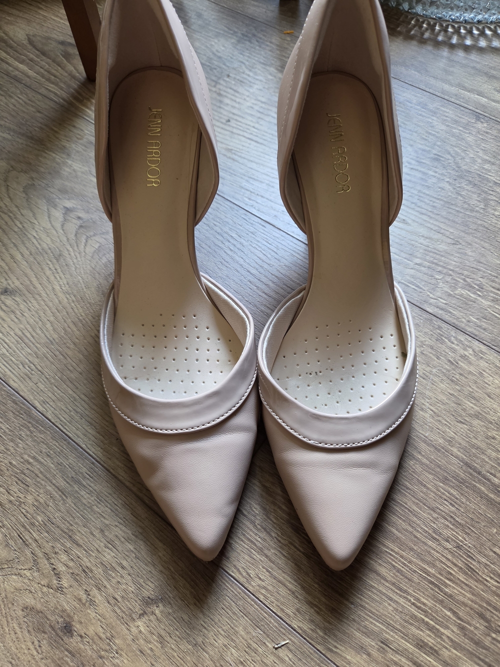 Jenn Ardor Pointed D'Orsay Heels in Light Nude Pink